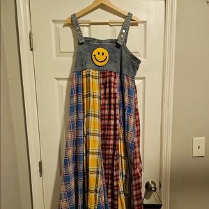 Dressed in Lala Walking on Sunshine Overalls Dress Size 2XL